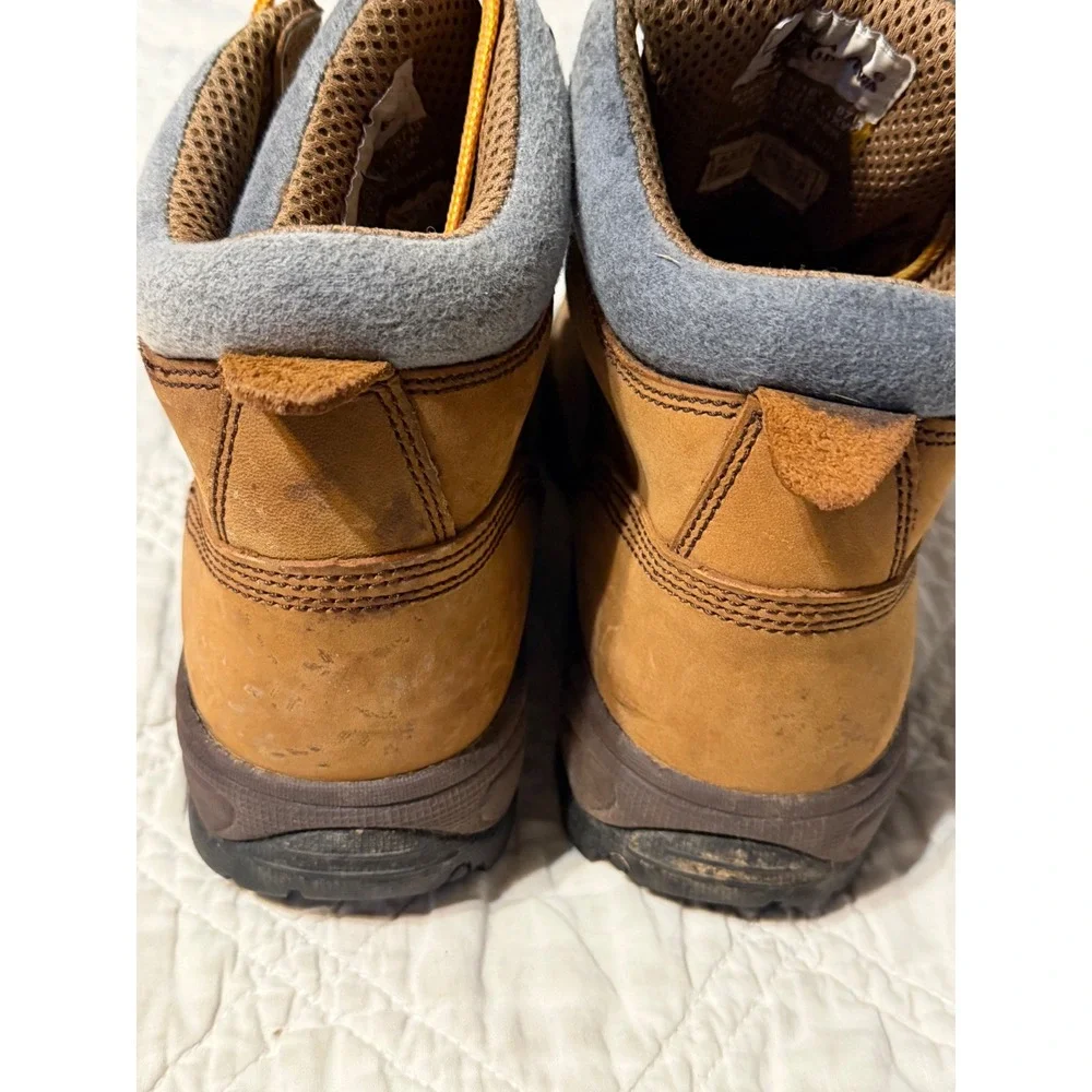 Chippewa Mens Waterproof Composite Toe Work Boots Brown Leather Size 11 XW